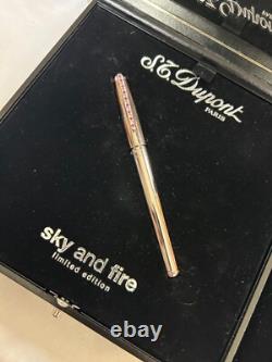 S.T. Dupont Sky & Fire, stylo-plume en édition limitée à 500 exemplaires, plume M en or 18 carats – état neuf