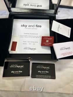 S.T. Dupont Sky & Fire, stylo-plume en édition limitée à 500 exemplaires, plume M en or 18 carats – état neuf