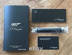 S. T. Dupont Stylo RollerBall James Bond 007 Noir & Or, ST412048, Neuf Dans La Boîte