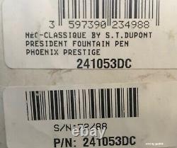 S. T. Dupont Tournaire Phoenix Fountain Pen, Édition Limitée, 241053, New In Box
