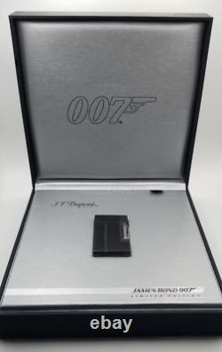 ST DUPONT JAMES BOND 007 ÉDITION LIMITÉE LINE 2 LÉGER STYLO BRIQUET BALLES GUNMETAL ensemble