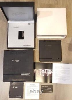 ST DUPONT JAMES BOND 007 ÉDITION LIMITÉE LINE 2 LÉGER STYLO BRIQUET BALLES GUNMETAL ensemble