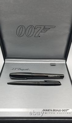 ST DUPONT JAMES BOND 007 ÉDITION LIMITÉE LINE 2 LÉGER STYLO BRIQUET BALLES GUNMETAL ensemble