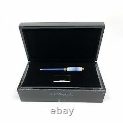 St Dupont Claude Monet Édition Limitée Stylo à bille en laque bleue et or 415049