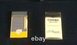 St Dupont Cohiba Édition Limitée Briquet Ligne 2 Laque Noir Jaune 016110