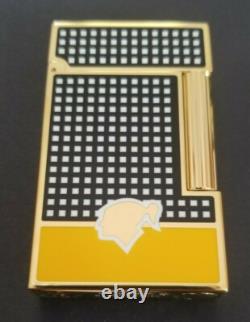 St Dupont Cohiba Édition Limitée Briquet Ligne 2 Laque Noir Jaune 016110