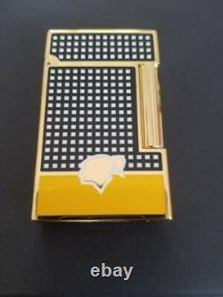 St Dupont Cohiba Édition Limitée Briquet Ligne 2 Laque Noir Jaune 016110