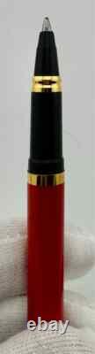 St Dupont Édition Limitée 1996 Stylo Roller Art Déco Or Laque Rouge 1313/1500