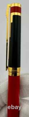 St Dupont Édition Limitée 1996 Stylo Roller Art Déco Or Laque Rouge 1313/1500