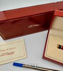 St Dupont Édition Limitée 1996 Stylo Roller Art Déco Or Laque Rouge 1313/1500