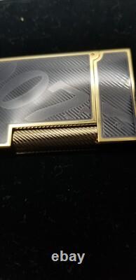 St Dupont James Bond 007 Édition Limitée Ligne 2 Briquet Laque Noire Or