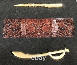 St Dupont Pirates des Caraïbes de Disney Set limité de stylo à bille doré Sword