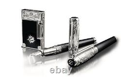 St Dupont Wild West Boutons de Manchette Édition Limitée Platine St005546 5546 Neuf dans la Boîte