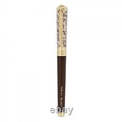 St Dupont William Shakespeare Edition Limitée Stylo De Fontaine Brown Laquer Or