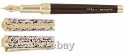 St Dupont William Shakespeare Édition Limitée Stylo-plume en Laque Marron et Or