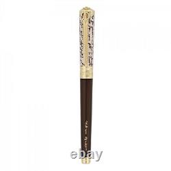 St Dupont William Shakespeare Édition Limitée Stylo-plume en Laque Marron et Or