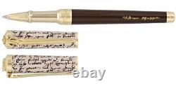 St Dupont William Shakespeare Édition Limitée Stylo-plume en Laque Marron et Or