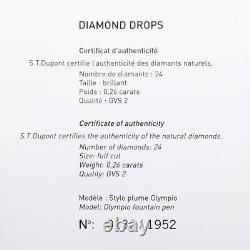 Stylo De Fontaine S. T. Dupont Olympio Edition Limitée Avec Diamants