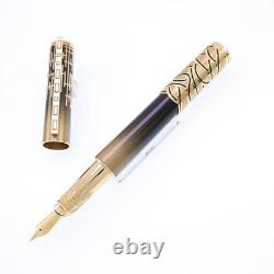Stylo Plume Édition Limitée S. T. Dupont Shanghai M Plaqué Or Élégant