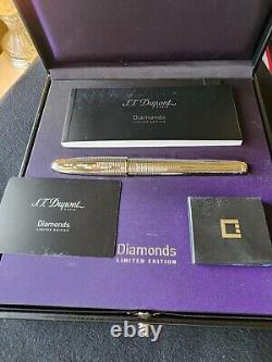 Stylo à bille S. T. Dupont Olympio 24 diamants goutte édition limitée 259/1952