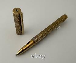 Stylo roller plaqué or édition limitée Apocalypse S. T. Dupont