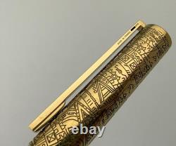 Stylo roller plaqué or édition limitée Apocalypse S. T. Dupont